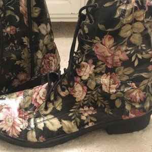 Floral Combat Blowfish Boots - Long Tall Sally